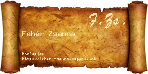 Fehér Zsanna névjegykártya